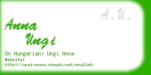 anna ungi business card